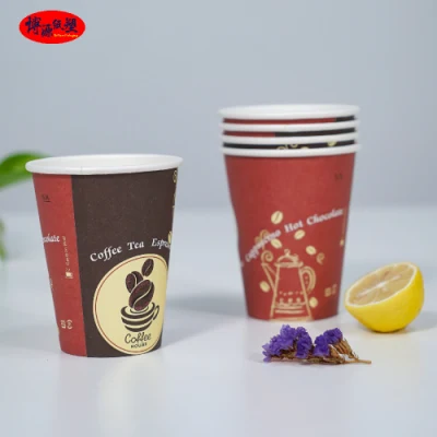 Copos de papel descartáveis ​​personalizados do fabricante chinês para café / Espresso / Americano / Macchiato / Cappuccino